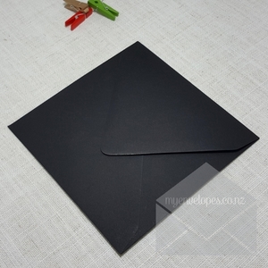 Black Envelopes 165mm Square Diamond Flap