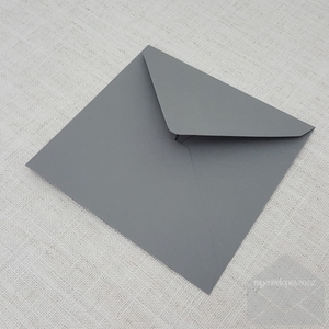 Grey Square Envelopes 155mm Diamond Flap – END OF LINE