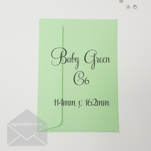 C6 114mm x 162mm: Baby Green Envelopes C6 Rectangle Flap