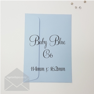 Baby Blue Envelopes C6 Rectangle Flap