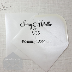 Ivory Metallic C5 Envelopes Diamond Flap 120gsm SOLD OUT