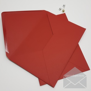 Red A5 Envelopes Diamond Flap 120gsm