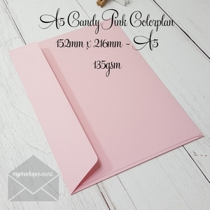 Candy Pink A5 Envelopes Rectangle Flap 135gsm END OF LINE