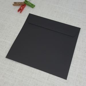 Black Matt 155 mm Square Envelopes Rectangle Flap