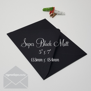 Products: Super Black Matt Envelopes 5×7 Diamond Flap 115gsm