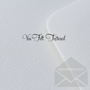 C5: Via Felt White Textured C5 Diamond Flap Envelopes