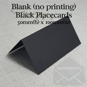 Products: Blank Placecards Black 50mm High x 100mm Wide TENT