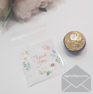 Products: Thank You Favour Bag Flowers PACK of 50