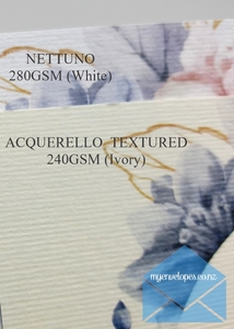 Products: Cream Textured Card 240gsm Acquerello – SRA3 A3 SRA4 A4 A5 A6 Custom