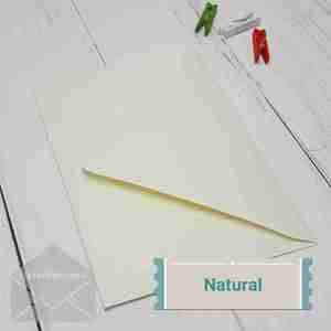 Cream Matt 5×7 Envelopes Diamond Flap 135gsm – Natural