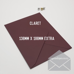 Claret Envelopes 5×7 Extra 138mm x 188mm Diamond Flap