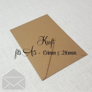 Kraft A5 Envelopes Diamond Flap