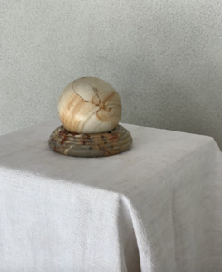 Marble-ised stone orb - My Exhibition