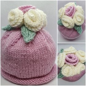 Patterns Knitting And Crocheting: Beautiful Rose Hat Knitting Pattern By My Favourite Things.
