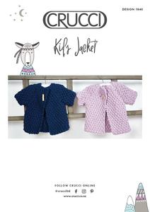 Crucci 18Ply Knitting Pattern 1840, Kids Jacket