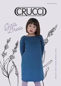 Crucci Knitting 8Ply Pattern, #2006 Girls, Dress sizes 2-10.
