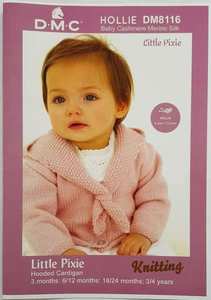Patterns Knitting And Crocheting: DMC Knitting 'Little Pixie" Hooded Cardigan 8ply