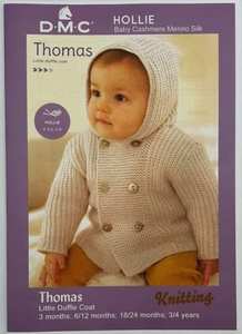 Products: DMC Knitting Pattern 'Thomas' Little Duffle Coat 8 ply