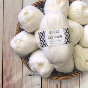 3 Ply Pure Wool: Crucci 2Ply Merino Super Wash Wool