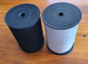 Black, White Elastic  6mm Sold By The Metre