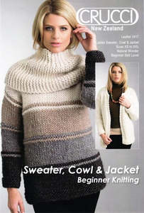 Adult Patterns 1: Sweater Cowl Neck & Jacket 18ply Pattern