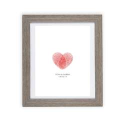 Guestbooks: Fingerprint Heart Wedding Guestbook