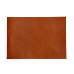 All: Leather Visitors Book – A4 Landscape (Ready to Ship)