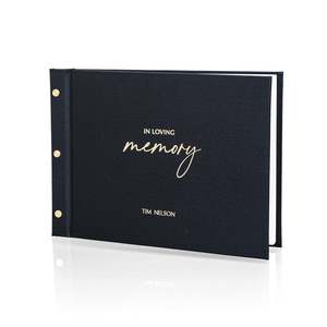 Funeral Memory Books: In Loving Memory Memorial Guestbook – Personalised Funeral Memory Book