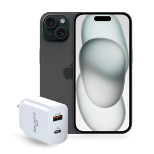 Apple iPhone 15 128GB – Black with ELEKFONE Wall Charger – MyHome – Easy p&hellip;