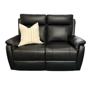 Roberto Thick Leather 2RR – 2 Seater with 2 Reclining Seats – Black – MyHo&hellip;