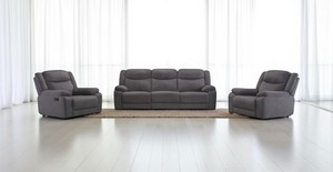 Dakota 3 Piece Reclining Lounge Suite – Ash – MyHome – Easy pay, affordable homeware