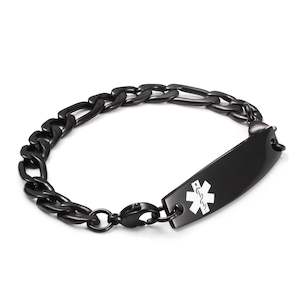 Figaro Medical ID Bracelet - BLACK