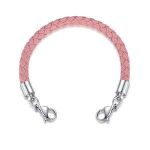 Pink Leather Bracelet