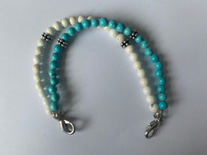 Bracelet Compatibles: Turquoise & Cream Howlite double