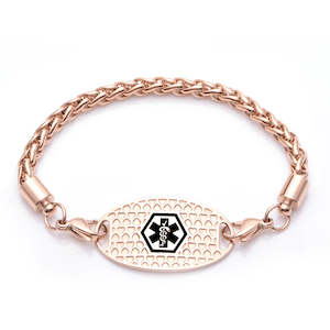 Rose Gold: Aroha Medical ID Bracelet - ROSE GOLD