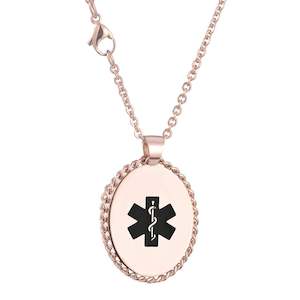 Brielle Medical ID Necklace ROSE GOLD