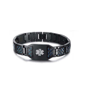 Mens Bracelets: Connor Medical ID Bracelet