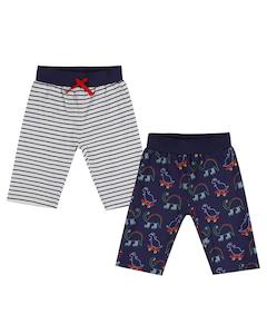 Lilly + Sid | Reversible Dino & Stripe Shorts