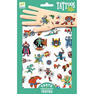 Giftware Under 15: Djeco | Temporary Tattoos | Heroes vs Villains