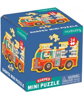 Games Puzzles: Mudpuppy | Mini Shaped Puzzle | Fire Truck Puzzle