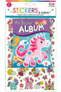 Art Craft: LK | My Sticker Album + Stickers | Unicorns