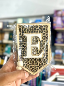 Ramadan Eid Al Fitr: Wooden Eid Mubarak Bunting