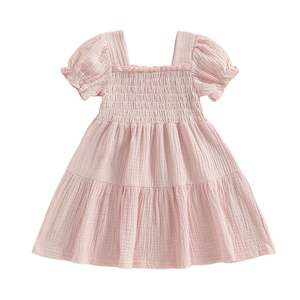 Arabella Shirred Dress | Pink