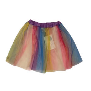 Handmade: Walandella Designs - Handmade Rainbow Tutu Skirt with Purple Waistband  *CLEARANCE*