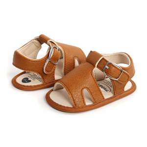 Slide Shoes: Boho Strap Sandals | Brown
