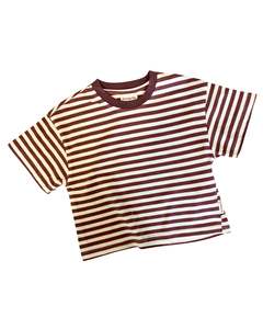 Breezy Co. - Striped Tee | Cinnamon Latte