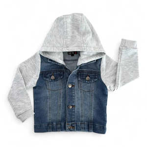 LiL'G & Co. - Stretch Denim Jacket | Light denim & Grey