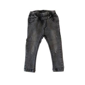 MLW By Design - Distressed Black Wash Jeans