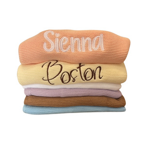 New Arrivals: Breezy Co. - Personalised Knitted Blanket | 6 Colours