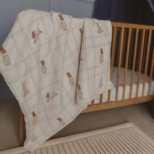Nursery Accessories: Pop Ya Tot - Fur Lined Cot Blanket | Little Cottontail